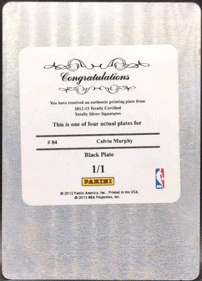 CALVIN MURPHY 2012-13 Totally Certified Signatures PRINTING PLATE SP 1/1 Rockets