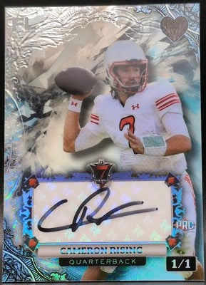 CAMERON RISING 2024 Wild Card 7 Studs Combo Chalk AUTO Platinum #1/1 Texas Utah