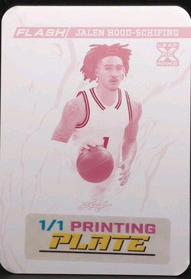 JALEN HOOD-SCHIFINO 2023-24 Leaf Flash Whatnot 4X PRINTING PLATE SET #1/1 Lakers