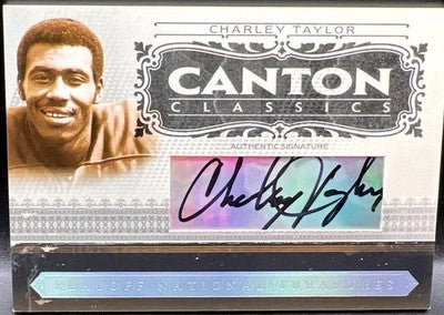 CHARLEY TAYLOR 2006 Playoff National Treasures Canton Classics AUTO Gold SP #/15