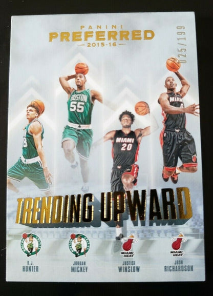 Justice WINSLOW Josh RICHARDSON RJ HUNTER 2015-16 Preferred QUAD Jersey Booklet