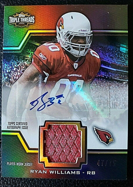 RYAN WILLIAMS 2011 Topps Triple Threads Unity Dual AUTO Jersey SP #/75 Cardinals