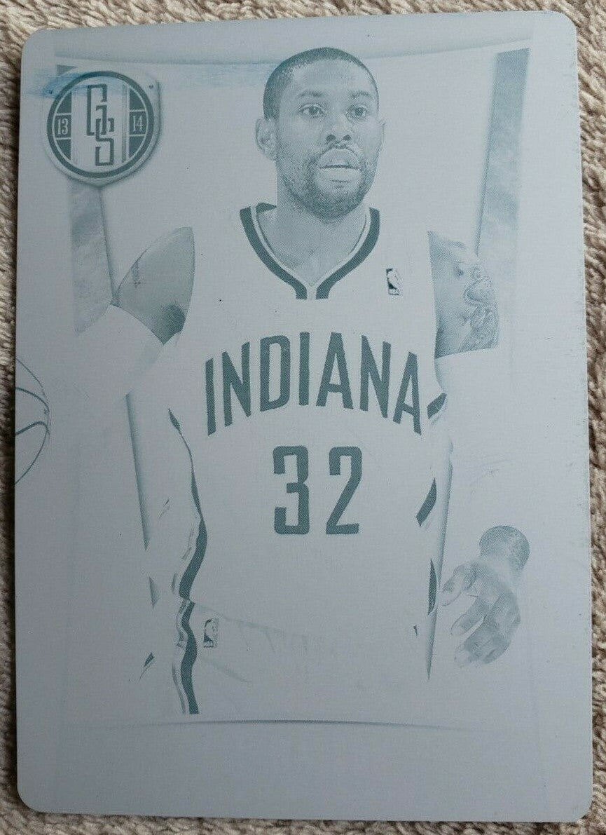 C.J. WATSON 2013-14 Panini Gold Standard Cyan PRINTING PLATE #1/1 Nets Pacers CJ