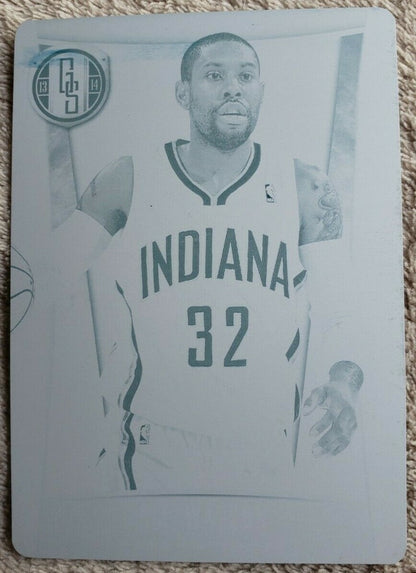 C.J. WATSON 2013-14 Panini Gold Standard Cyan PRINTING PLATE #1/1 Nets Pacers CJ