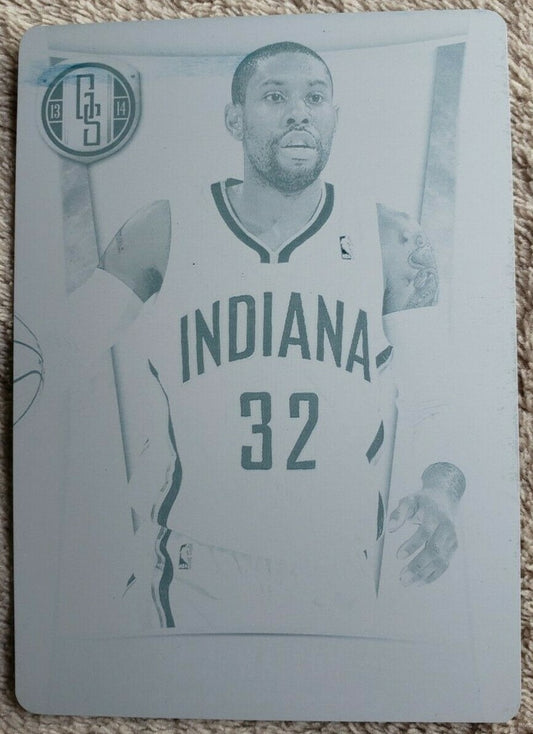 C.J. WATSON 2013-14 Panini Gold Standard Cyan PRINTING PLATE #1/1 Nets Pacers CJ