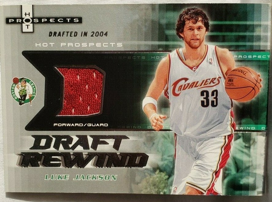 LUKE JACKSON 2006-07 Fleer NBA Hot Prospects Draft Rewind Game Used Jersey #/50