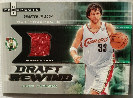 LUKE JACKSON 2006-07 Fleer NBA Hot Prospects Draft Rewind Game Used Jersey #/50