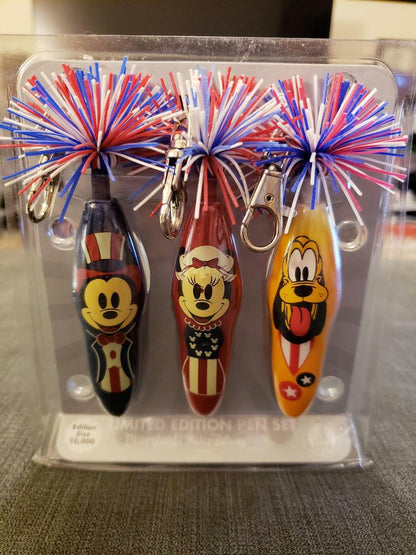 Kooky Disney Parks America Mickey Minnie Pluto Pen Disneyland Limited Edition