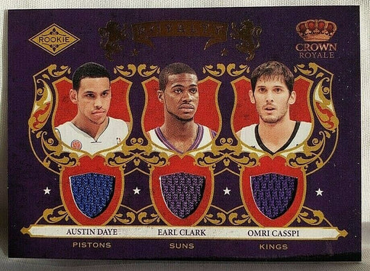 Austin DAYE Earl CLARK Omri CASSPI 2009-10 Panini Crown Royale Triple RC Jersey