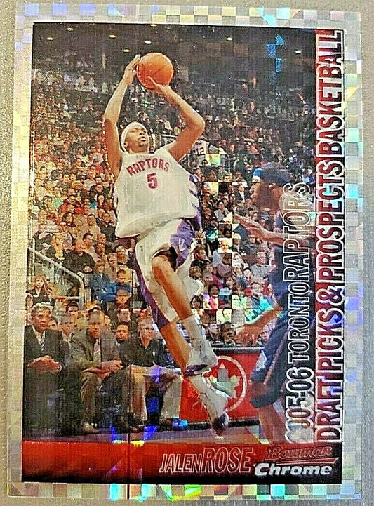 JALEN ROSE 2005-06 Bowman Chrome Draft Picks X-Fractor Refractor SP /150 Raptors