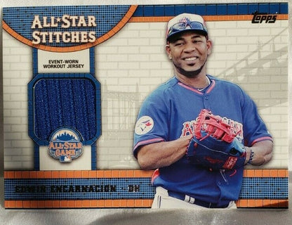 EDWIN ENCARNACION 2013 Topps All-Star Game Stitches Worn Used Workout Jersey SP