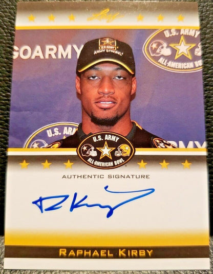 RAPHAEL KIRBY 2012 Leaf Army All-American Bowl Blue Ink AUTO #/125 Lions Jaguars