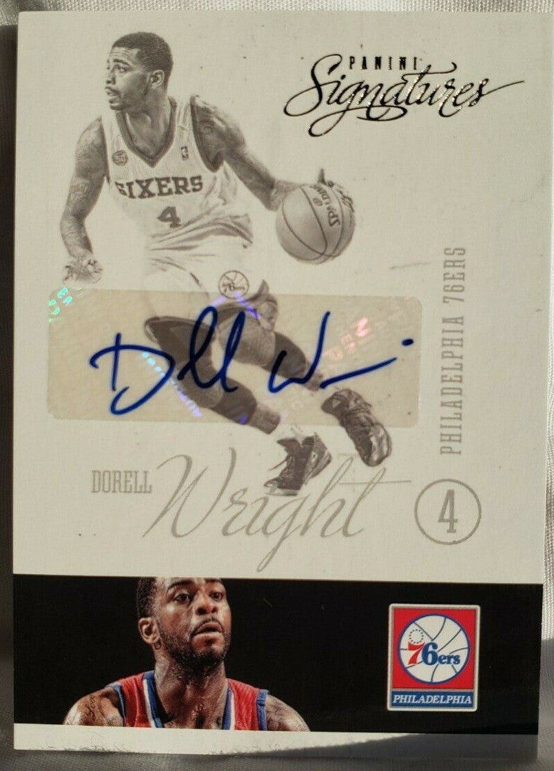 DORELL WRIGHT 2012-13 Panini Signatures SP AUTO Philadelphia 76ers Warriors #85