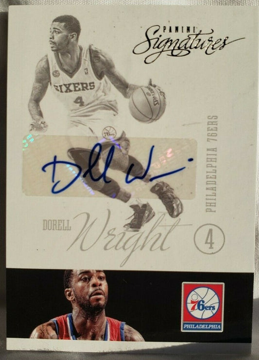 DORELL WRIGHT 2012-13 Panini Signatures SP AUTO Philadelphia 76ers Warriors #85