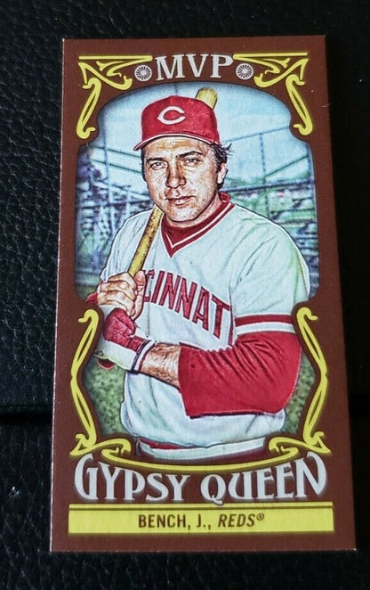 JOHNNY BENCH 2016 Topps Gypsy Queen MLB MVP Mini Yellow Red SP Cincinnati Reds