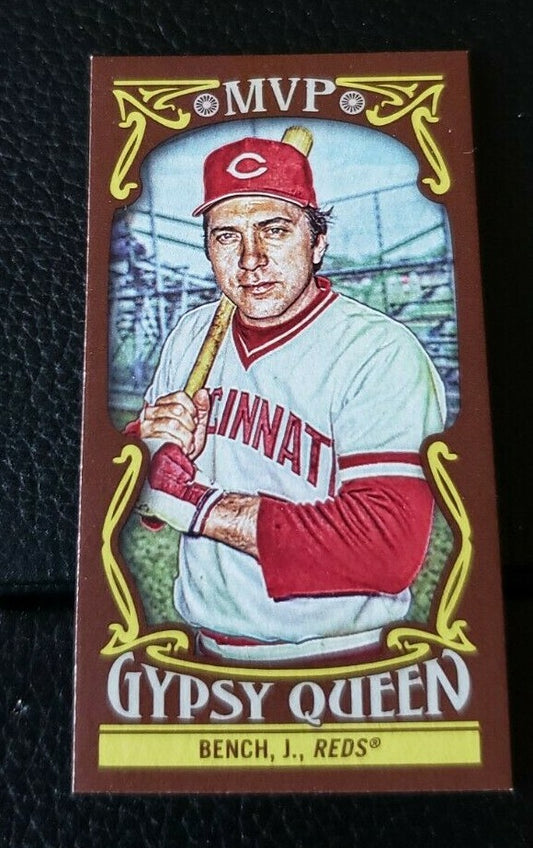 JOHNNY BENCH 2016 Topps Gypsy Queen MLB MVP Mini Yellow Red SP Cincinnati Reds
