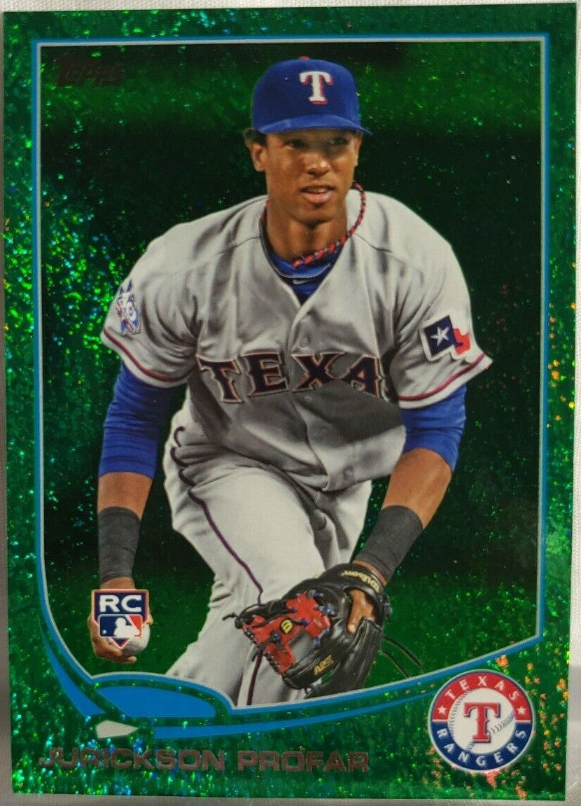 JURICKSON PROFAR 2013 Topps Series 1 Green Shimmer Sparkle Texas Rangers Padres