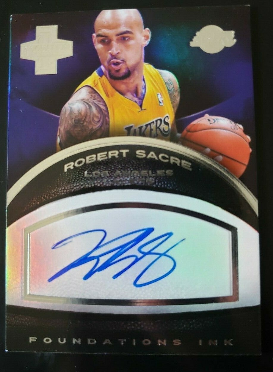ROBERT SACRE 2013-14 Panini Innovation Foundations Ink AUTO SP #/199 LA Lakers
