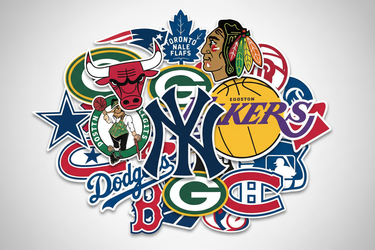 Collage of sports logos