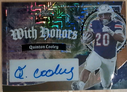 QUINTON COOLEY 2024 Leaf Metal With Honors AUTO EARTH MOJO 1/1 of Liberty Flames