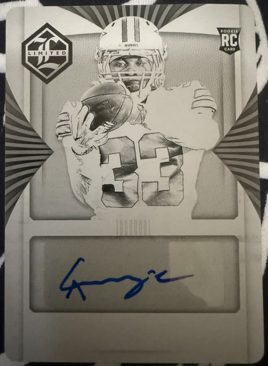 CHIDOBE AWUZIE 2017 Panini Limited RC AUTO PRINTING PLATE SP #1/1 Cowboys Titans