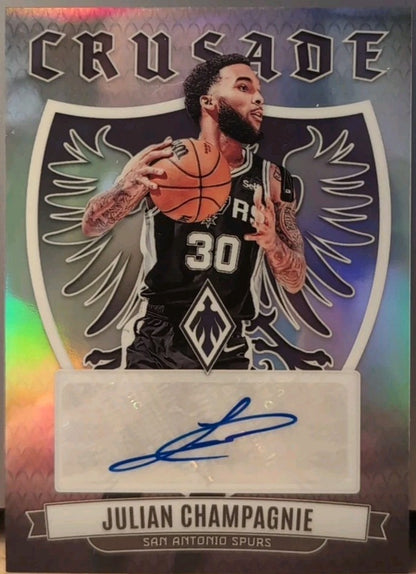 JULIAN CHAMPAGNIE 2023-24 Panini Phoenix Crusade AUTO SP Spurs 76ers St. John's