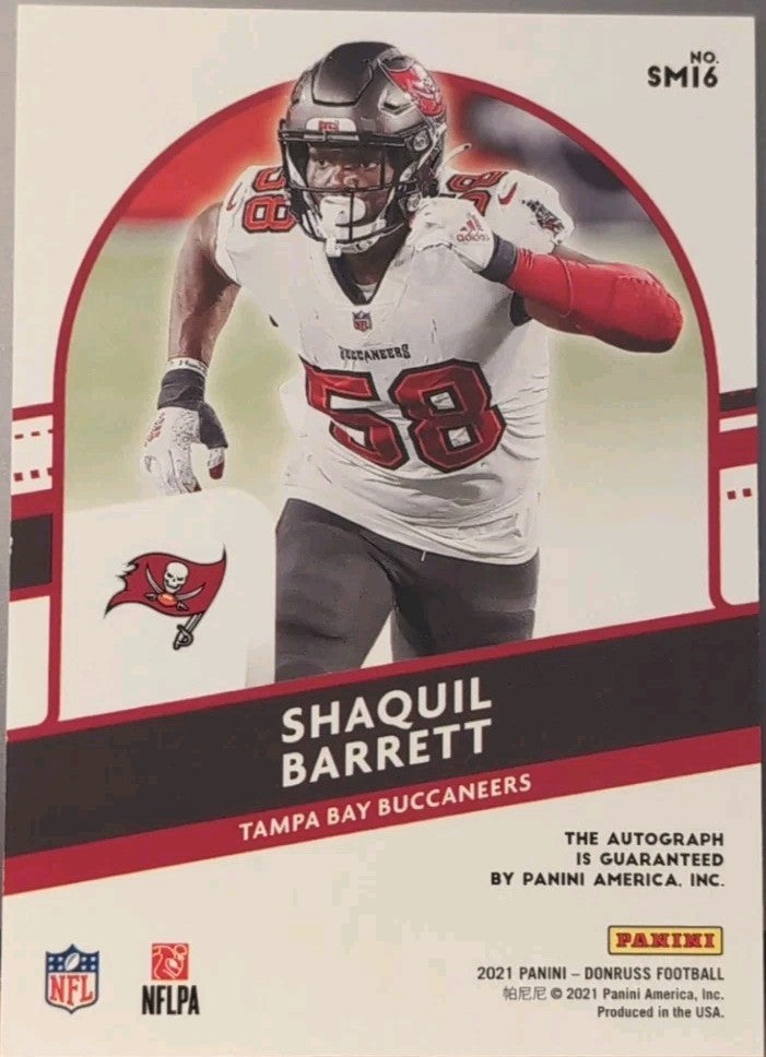 SHAQUIL BARRETT 2021 Panini Donruss Signature Marks AUTO Bucs Buccaneers Broncos