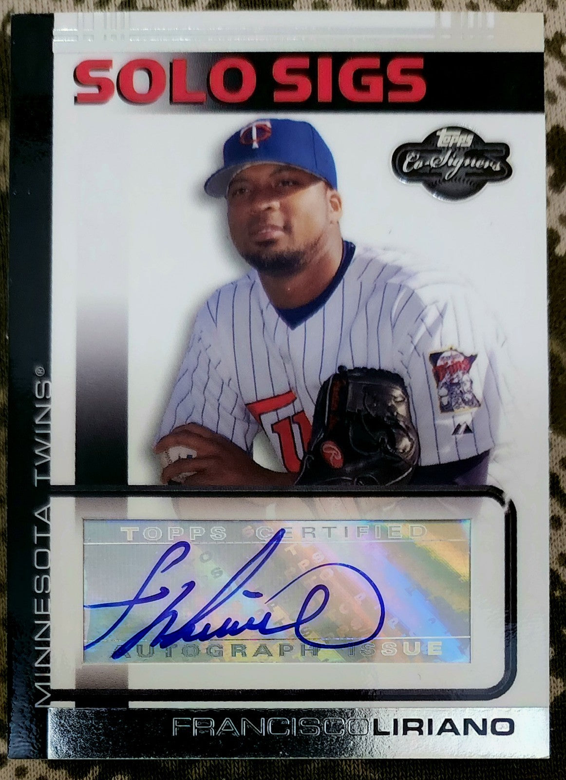 FRANCISCO LIRIANO 2007 Topps Co-Signers Solo Sigs AUTO Twins Blue Jays Pirates
