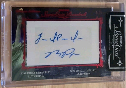 Jose PIRELA Ryan POPE 2012 TriStar SignaCuts Bronx DUAL RC AUTO Red #5/5 Yankees