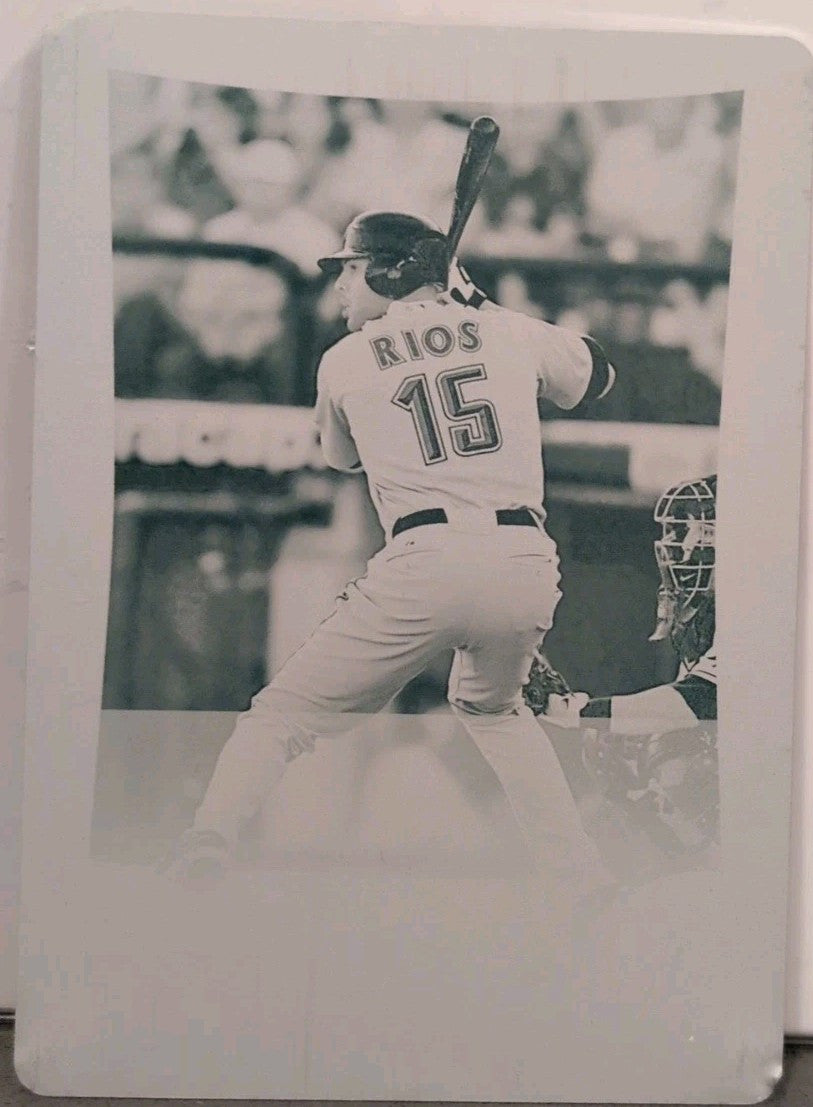 ðµ ALEX RIOS 2009 Topps Bowman PRINTING PLATE SP 1/1 Blue Jays White Sox Rangers