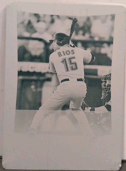 ðµ ALEX RIOS 2009 Topps Bowman PRINTING PLATE SP 1/1 Blue Jays White Sox Rangers