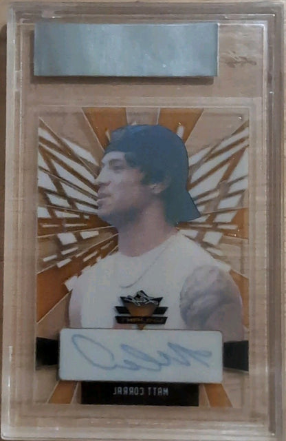 MATT CORRAL 2022 Leaf Valiant RC PROOF AUTO CLEAR GOLD SP #1/1 Panthers Ole Miss