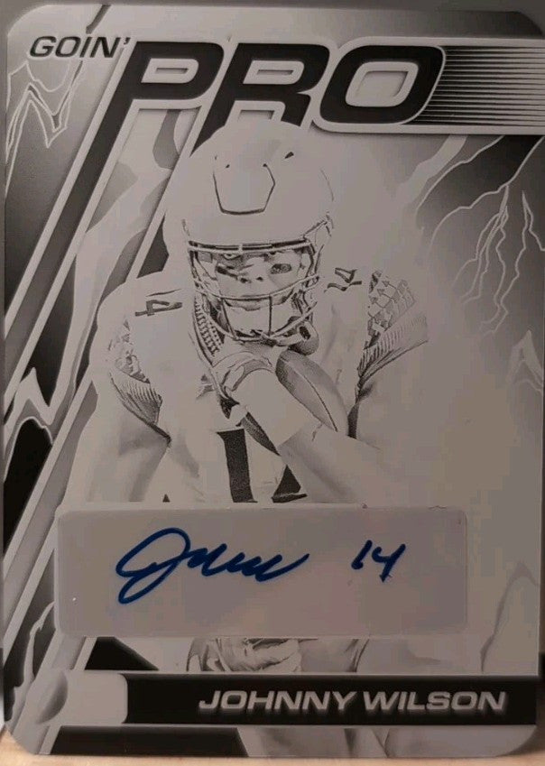 JOHNNY WILSON 2024 Leaf Pro Set Metal AUTO PRINTING PLATE #1/1 Eagles Super Bowl