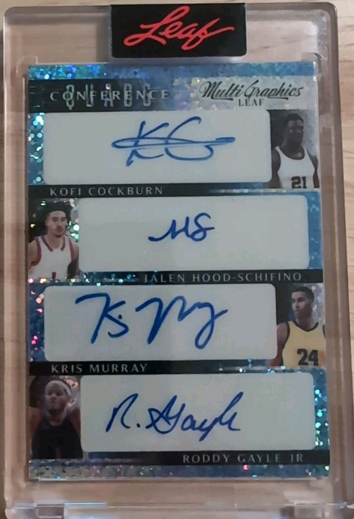Kris MURRAY Jalen HOOD-SCHIFINO GAYLE 2022-23 Leaf MultiGraphics QUAD AUTO #1/10