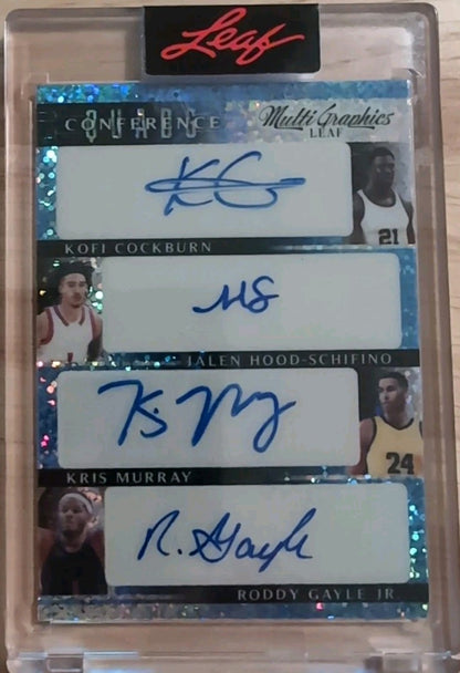 Kris MURRAY Jalen HOOD-SCHIFINO GAYLE 2022-23 Leaf MultiGraphics QUAD AUTO #1/10