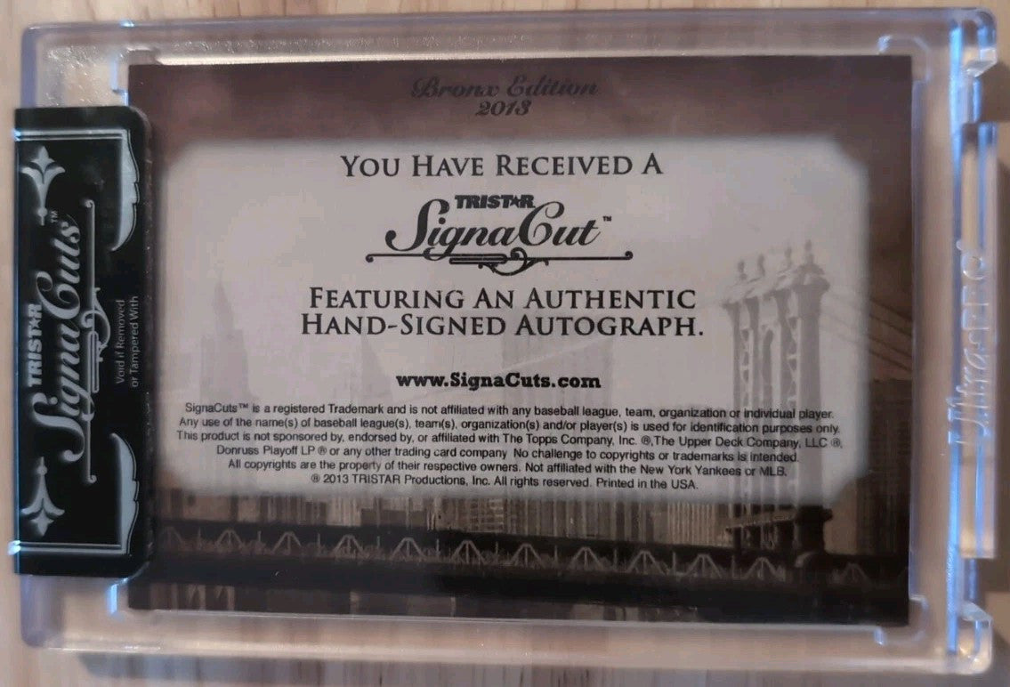 GEORGE DOC MEDICH 2013 TRISTAR SignaCuts Bronx Edition CUT AUTO RED #5/5 Yankees