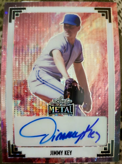 JIMMY KEY 2024 Leaf Metal 1991 Retro AUTO Galaxy Pulsar SP 1/1 Yankees Blue Jays