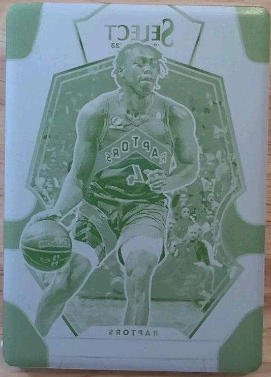 SCOTTIE BARNES 2022-23 Panini Select Premier Level PRINTING PLATE SP 1/1 Raptors