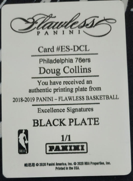 DOUG COLLINS 2018-19 Panini Flawless Excellence PRINTING PLATE #1/1 76ers Bulls