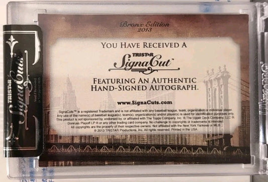 RALPH TERRY 2013 TRISTAR SignaCuts Bronx Edition CUT AUTO RED SP #4/5 Yankees