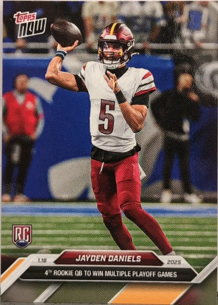 JAYDEN DANIELS 2024-2025 Topps Now NFL 1.18 23 SP RC Washington Commanders Lions