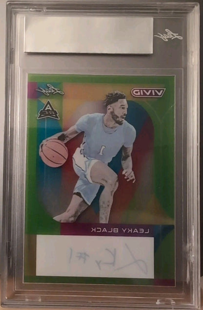 LEAKY BLACK 2022-23 Leaf Vivid AUTO PRE-PRODUCTION PROOF Clear #1/1 Hornets UNC
