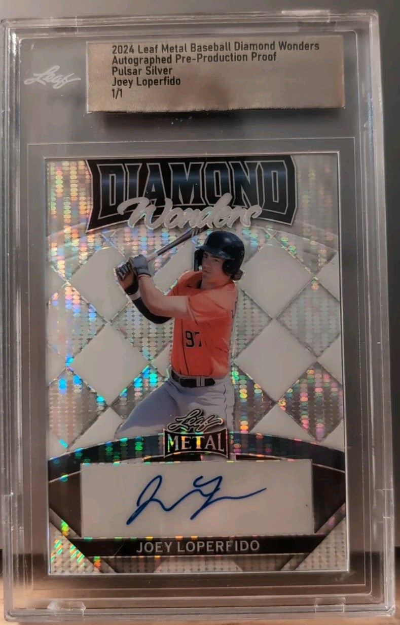 JOEY LOPERFIDO 2024 Leaf Metal RC AUTO PROOF Pulsar Silver #1/1 Astros Blue Jays