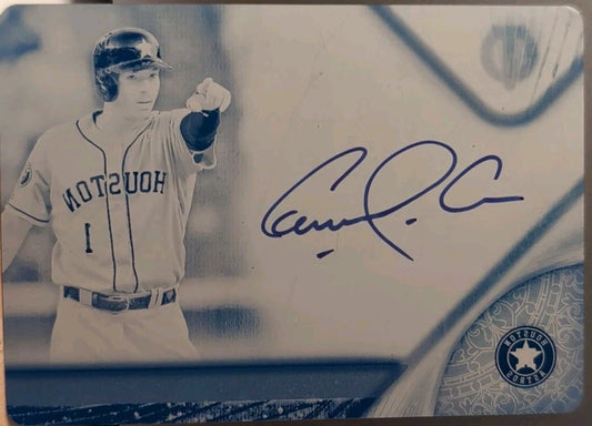 CARLOS CORREA 2017 Topps Tribute AUTO PRINTING PLATE SP 1/1 Houston Astros Twins