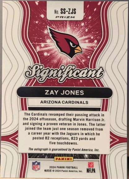 ZAY JONES 2024 Panini Significant Signatures AUTO Silver Prizm Cardinals Jaguars