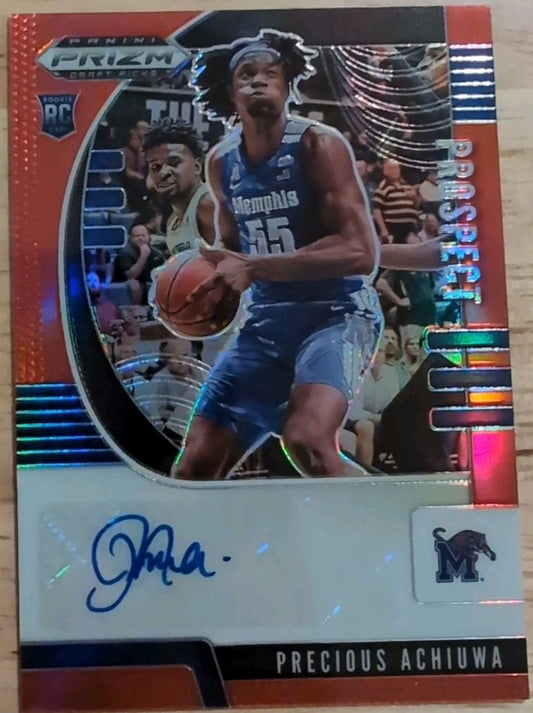 PRECIOUS ACHIUWA 2020-21 Panini Prizm Draft Picks AUTO Red #/199 Knicks Memphis