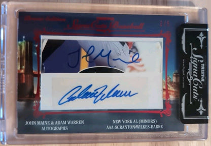 John MAINE Adam WARREN 2012 TriStar SignaCuts Bronx DUAL RC AUTO /5 Yankees Mets