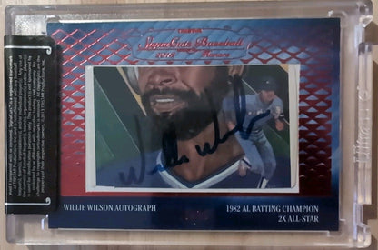 Al OLIVER Willie WILSON 2013 Tristar SignaCuts DUAL CUT AUTO #/10 Royals Pirates