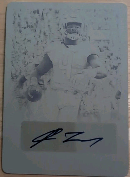 JOHN KELLY 2018 Leaf Ultimate Draft RC AUTO PRINTING PLATE #1/1 Rams Browns Vols