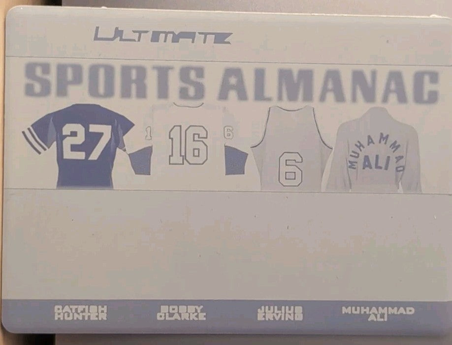 Muhammad ALI Catfish HUNTER Dr. J Bobby CLARKE 2021 Ultimate PRINTING PLATE #1/1